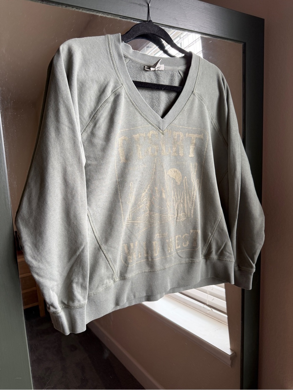Ariat Sage Green Desert Wild West V-Neck Sweatshirt